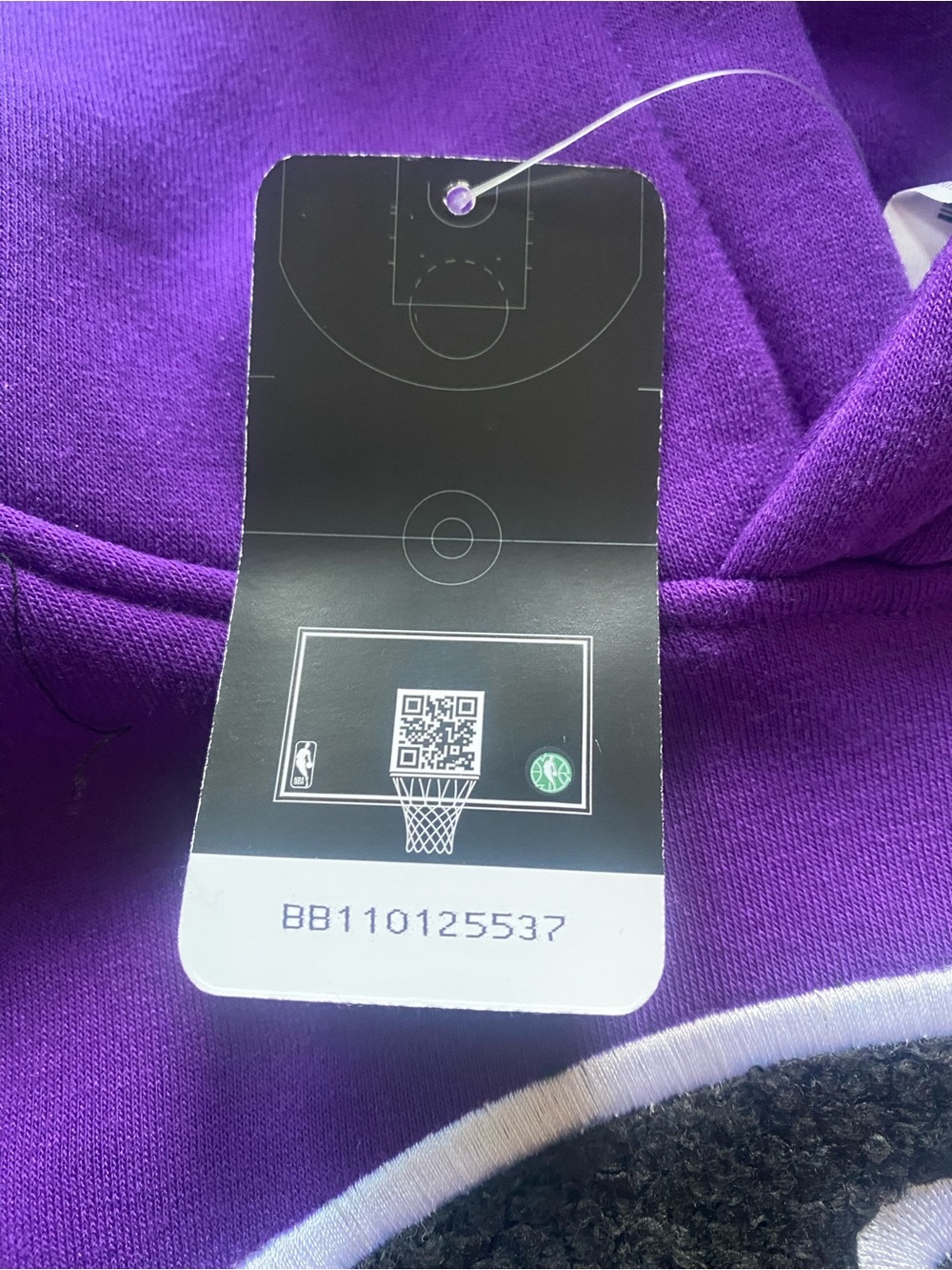 NWT Toronto Raptors NBA Hoodie Purple Chenille Patch Logo - Men’s Size M - New - Picture 5 of 12